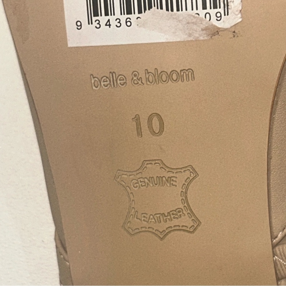 BELLE & BLOOM Womans Size 10 ON THE GO LEATHER FLAT  Sand mules - Picture 4 of 8